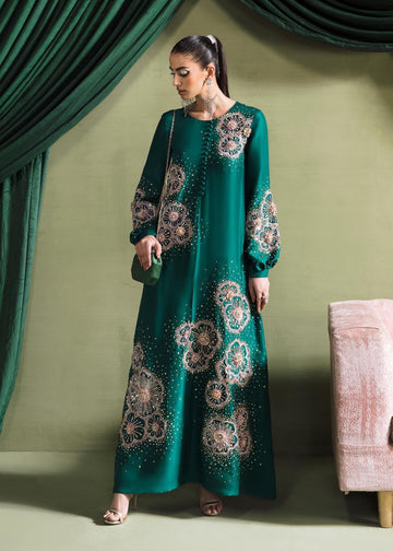 Olivia | Handcrafted Green Pure Raw Silk Luxury Suite