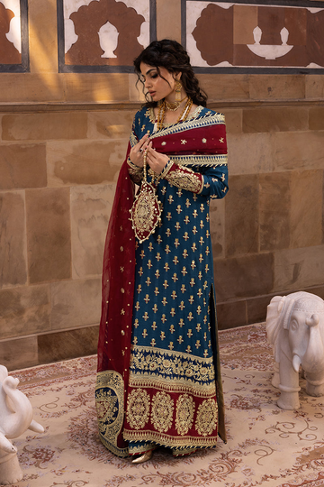 Mahnaz | Hand-Embellished Korean Raw Silk Wedding Suite