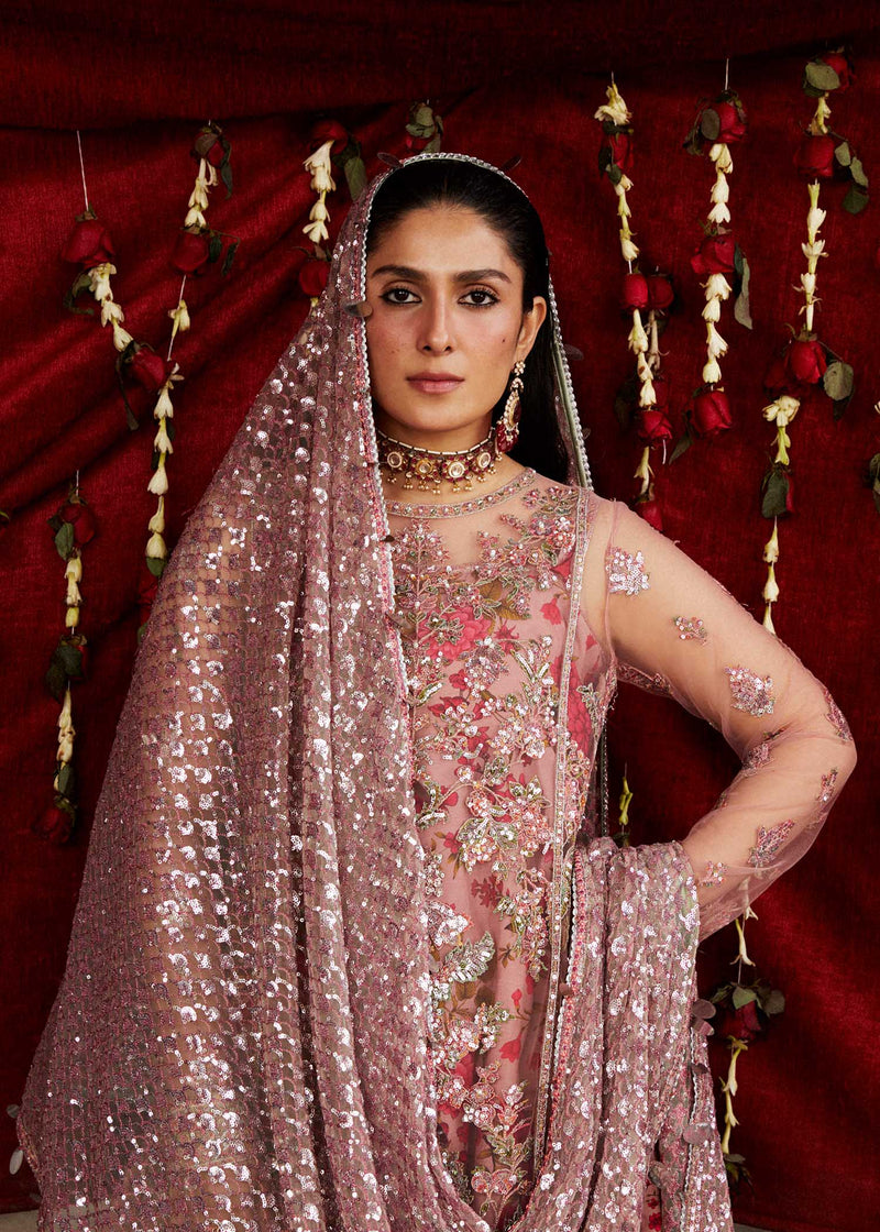 Multi-Panel Net & Digital Printed Korean Raw Silk Lehenga Suite | Luxury Formal