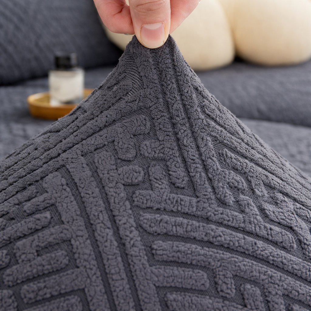 China Mazed Sofa Cover Gray
