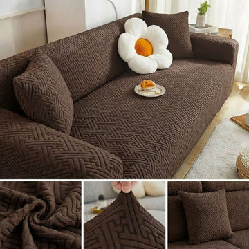 China Mazed Sofa Cover Brown