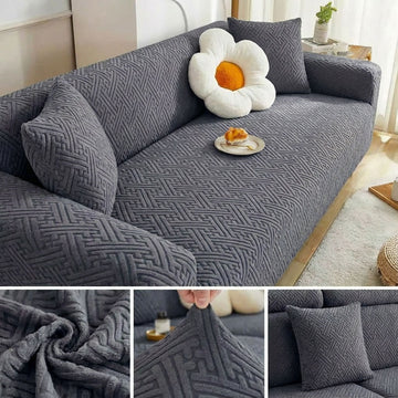 China Mazed Sofa Cover Gray