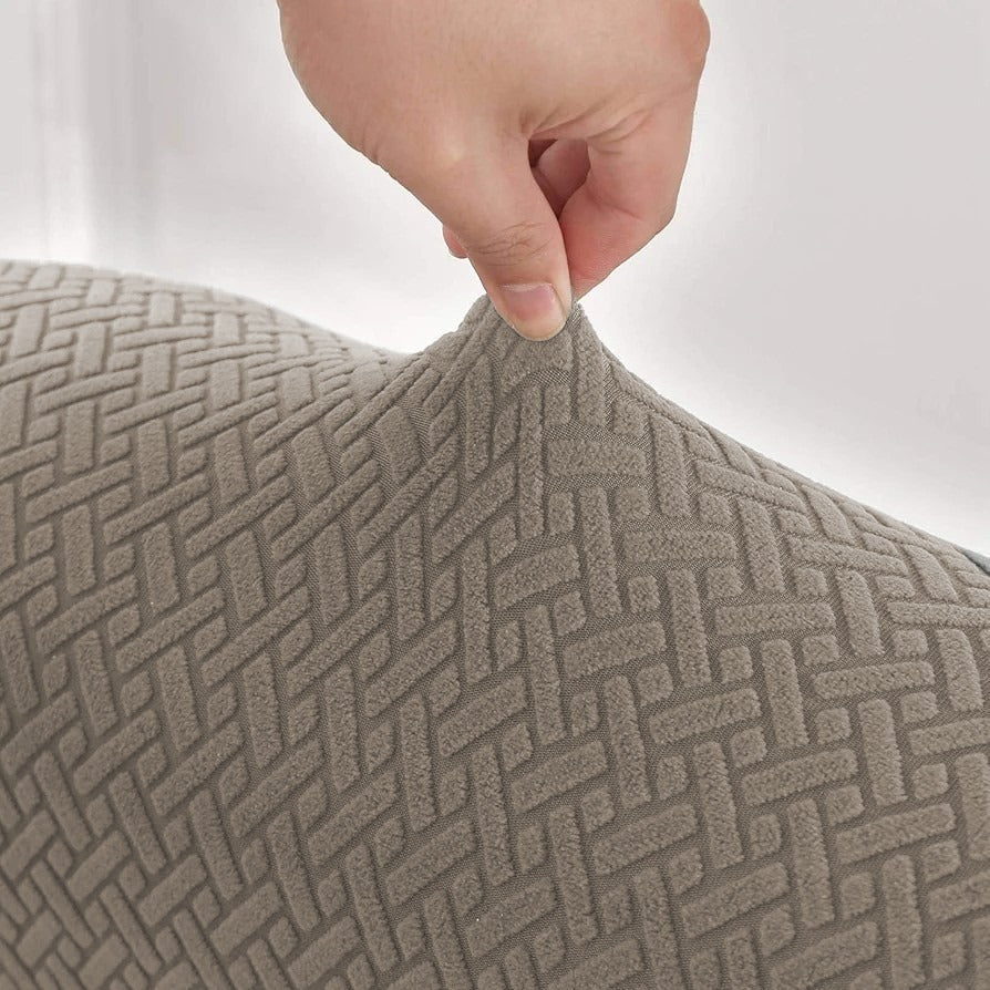 Jacquard Stripe Sofa Cover - Mouse
