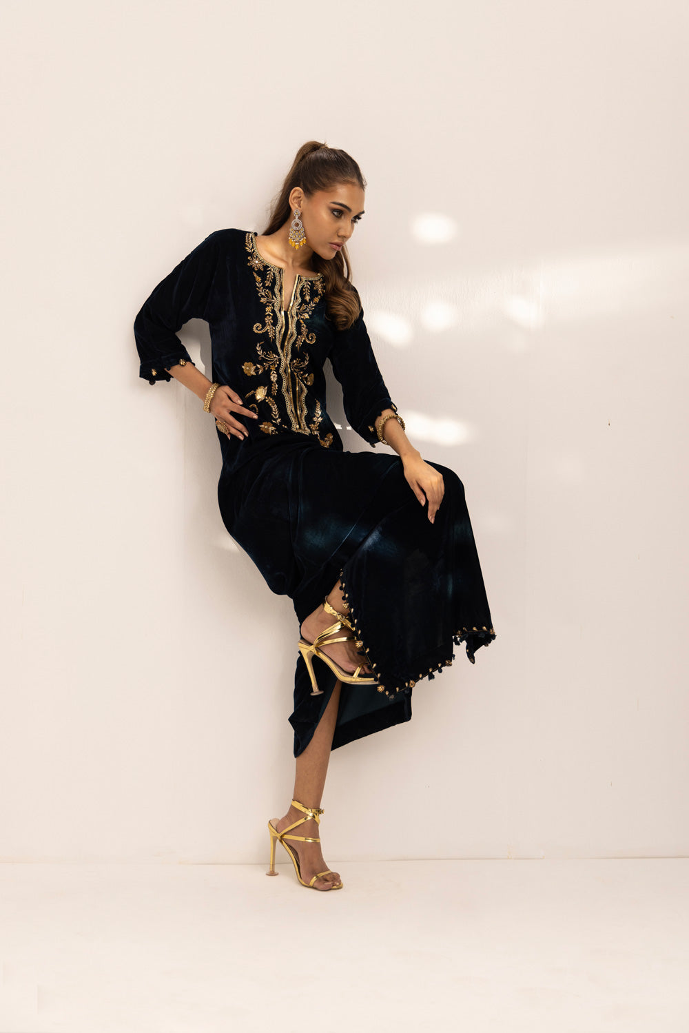Teal Green Kaftan HAND MADE