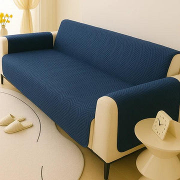 Premium Matt Ultrasonic Sofa Protector – Blue Color | Soft, Durable & Stylish