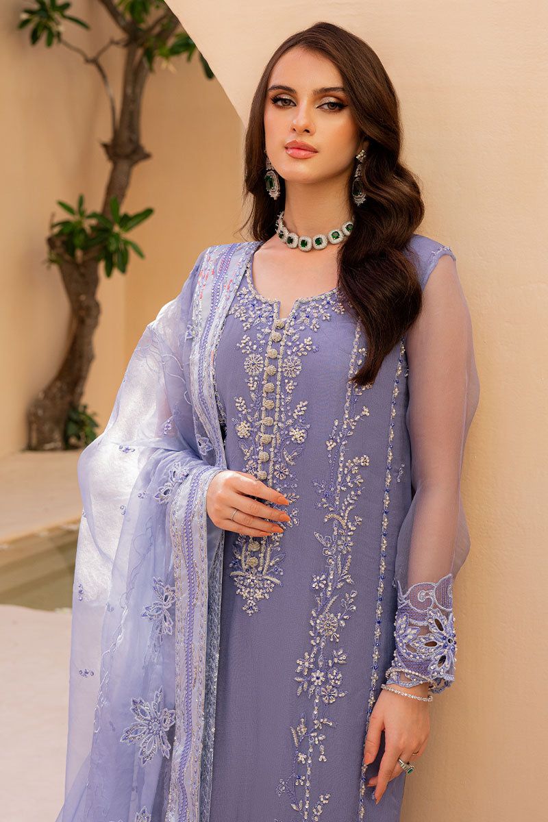 Handcrafted Silver Embellished Suite | Contemporary Evening Formal